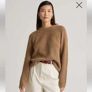 Mongolian Cashmere Fisherman Crewneck Sweater